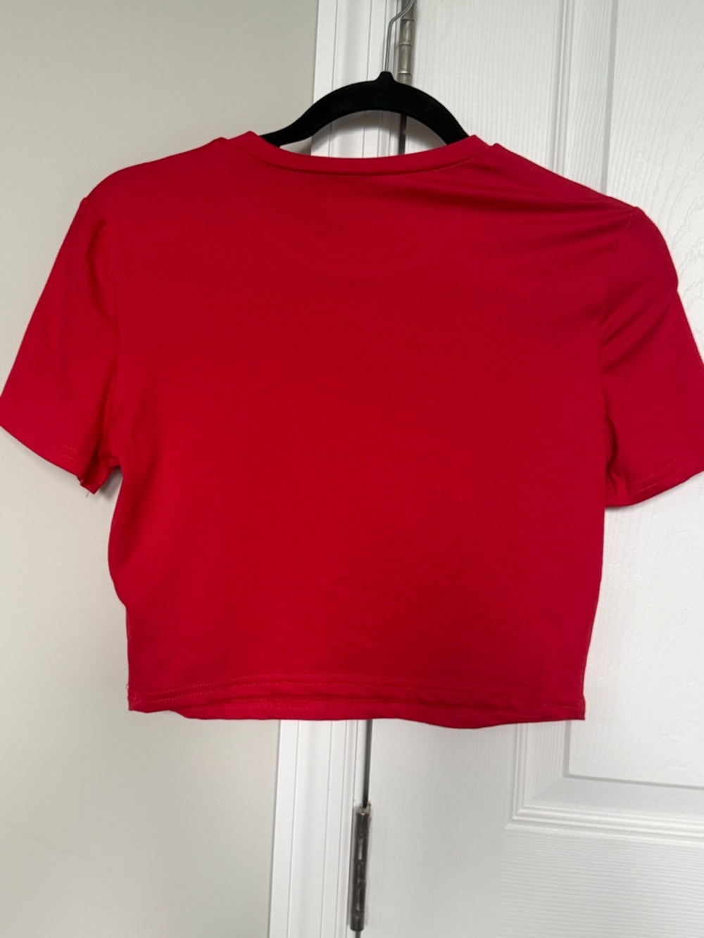 True Religion Y2K Graphic Crop Top Red Horseshoe Logo Baby Tee Women’s Medium - Picture 8 of 9